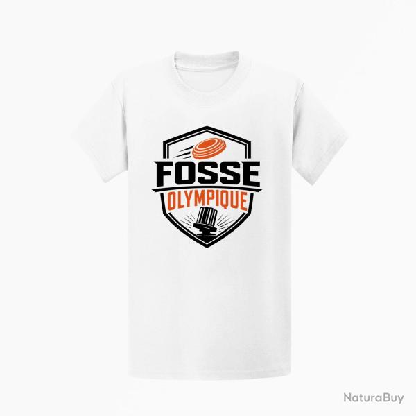 T-shirt Ball Trap Fosse olympique Tir de comp�tition Blanc / Orange