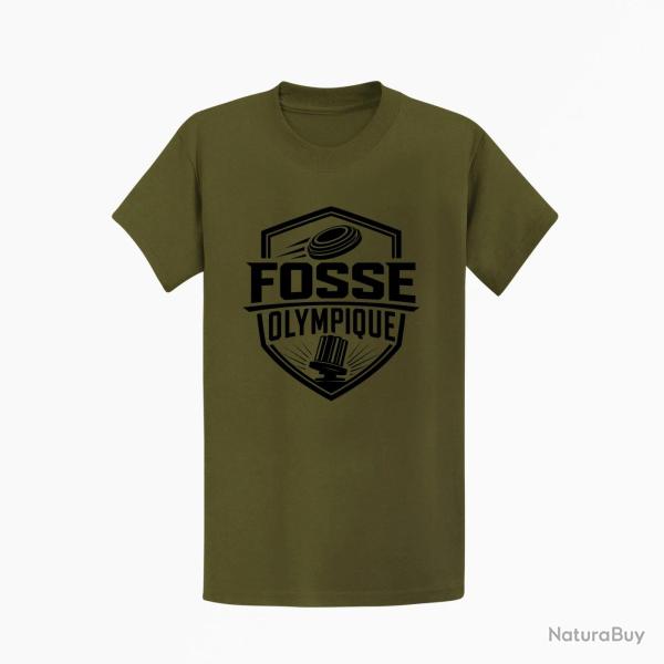 T-shirt Ball Trap Fosse olympique Tir de comp�tition Kaki / Noir
