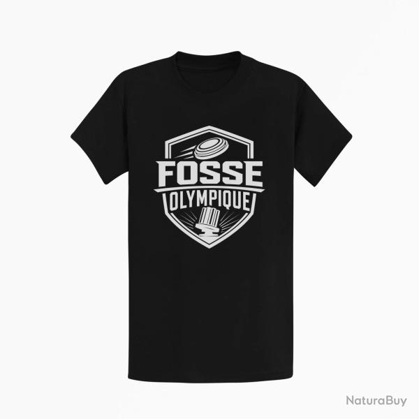 T-shirt Ball Trap Fosse olympique Tir de comp�tition Noir