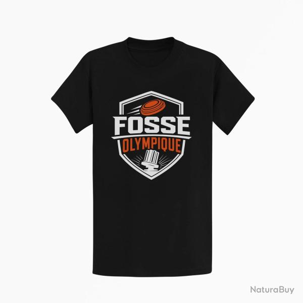 T-shirt Ball Trap Fosse olympique Tir de comp�tition Noir / Orange