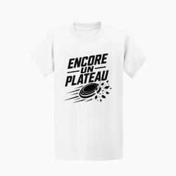 T-shirt Ball Trap Encore un plateau Slogan passion Blanc