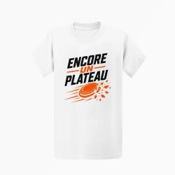T-shirt Ball Trap Encore un plateau Slogan passion Blanc / Orange