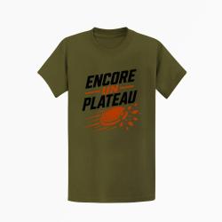T-shirt Ball Trap Encore un plateau Slogan passion Kaki / Noir et orange