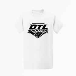 T-shirt Ball Trap DTL Shooter Down The Line Blanc