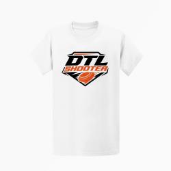 T-shirt Ball Trap DTL Shooter Down The Line Blanc / Orange