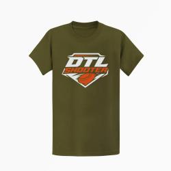 T-shirt Ball Trap DTL Shooter Down The Line Kaki / Blanc et orange
