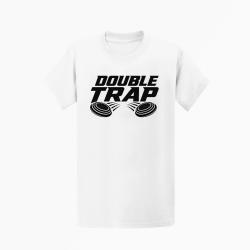 T-shirt Ball Trap Double Trap Deux plateaux Blanc