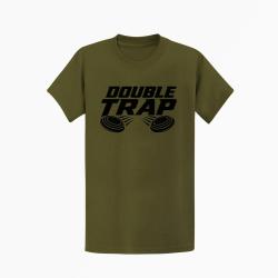 T-shirt Ball Trap Double Trap Deux plateaux Kaki / Noir