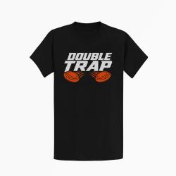 T-shirt Ball Trap Double Trap Deux plateaux Noir / Orange