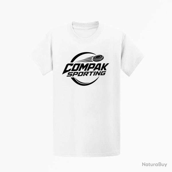T-shirt Ball Trap Compak Sporting Parcours rapide Blanc