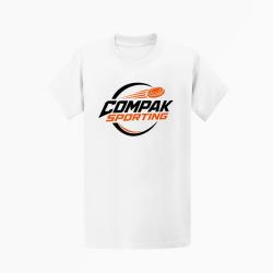 T-shirt Ball Trap Compak Sporting Parcours rapide Blanc / Orange