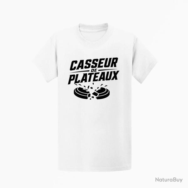 T-shirt Ball Trap Casseur de plateaux Impact explosif Blanc