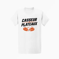 T-shirt Ball Trap Casseur de plateaux Impact explosif Blanc / Orange
