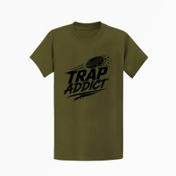 T-shirt Ball Trap Accro au Trap Passion plateaux Kaki / Noir