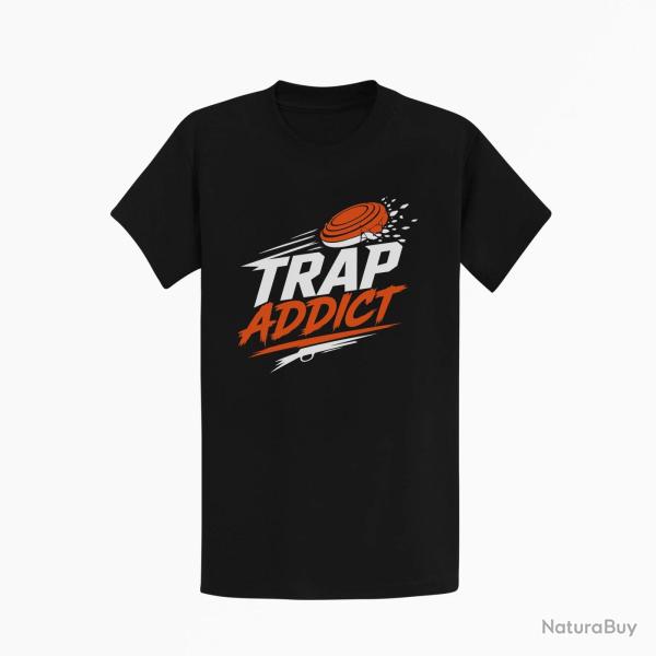 T-shirt Ball Trap Accro au Trap Passion plateaux Noir / Orange
