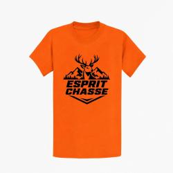 T-shirt Chasse Esprit chasse Cerf des montagnes Orange