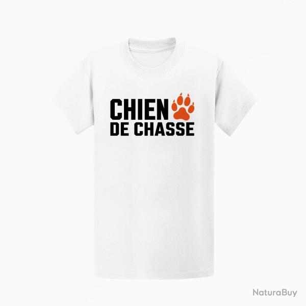 T-shirt Chasse Chien de chasse Empreinte orange Blanc / Orange