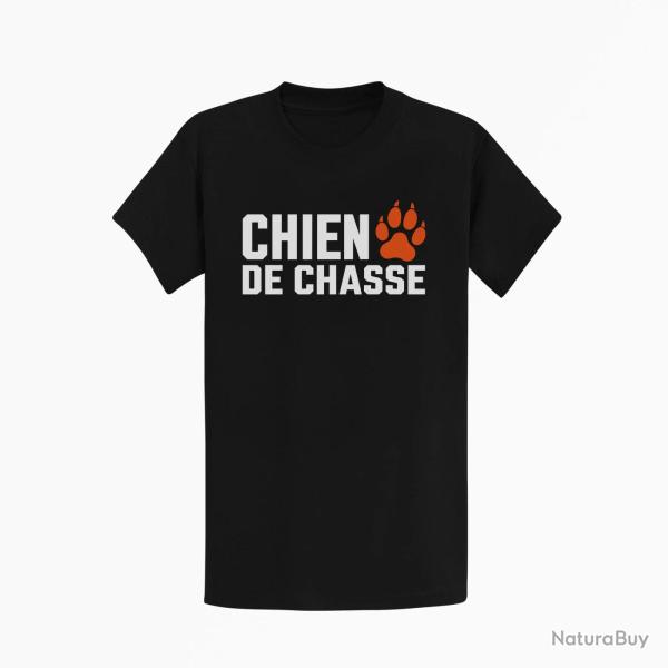 T-shirt Chasse Chien de chasse Empreinte orange Noir / Orange