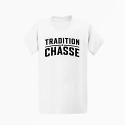 T-shirt Chasse Tradition chasse Vintage Blanc