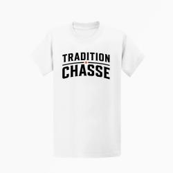 T-shirt Chasse Tradition chasse Vintage Blanc / Orange