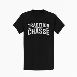 T-shirt Chasse Tradition chasse Vintage Noir