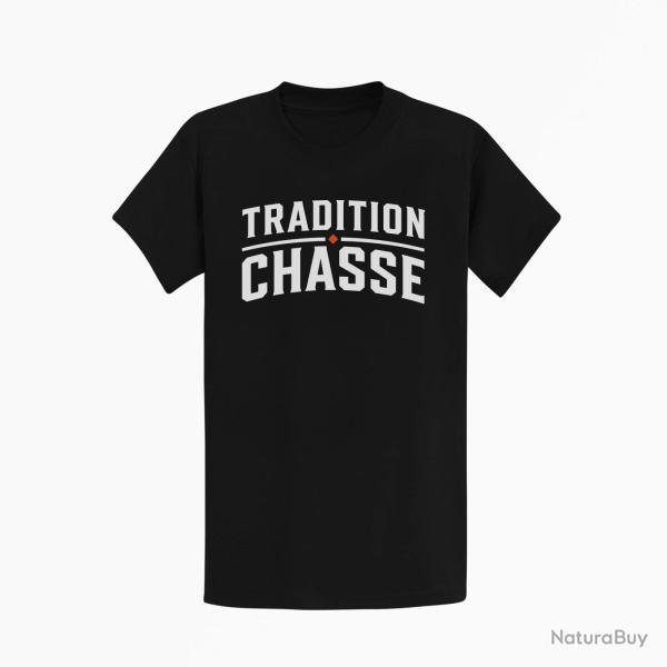 T-shirt Chasse Tradition chasse Vintage Noir / Orange