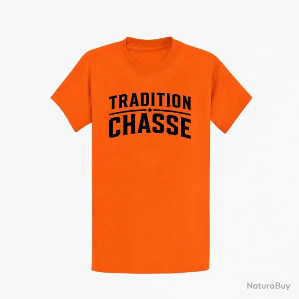 T-shirt Chasse Tradition chasse Vintage Orange