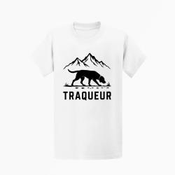 T-shirt Chasse Traqueur Chien des montagnes Blanc