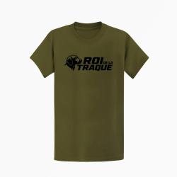 T-shirt Chasse Roi de la traque Chien courant Kaki / Noir