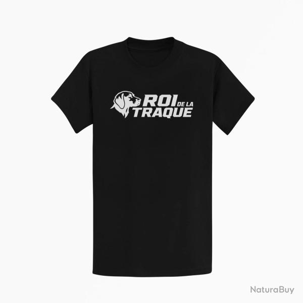 T-shirt Chasse Roi de la traque Chien courant Noir