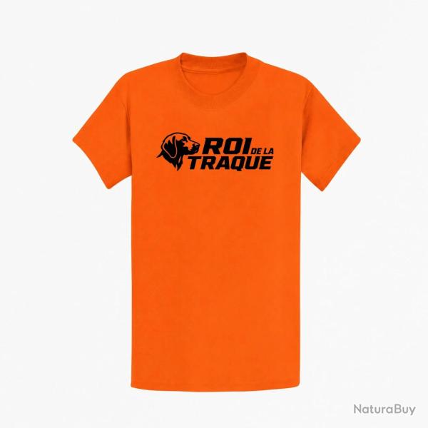 T-shirt Chasse Roi de la traque Chien courant Orange