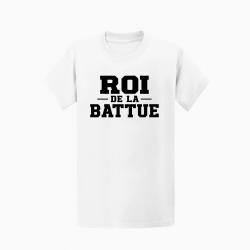 T-shirt Chasse Roi de la battue Orange Blanc