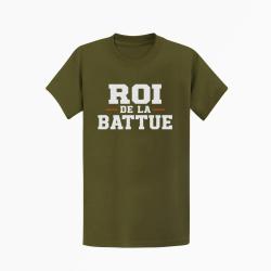 T-shirt Chasse Roi de la battue Orange Kaki / Blanc et orange