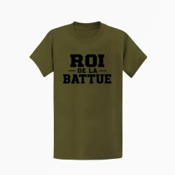 T-shirt Chasse Roi de la battue Orange Kaki / Noir
