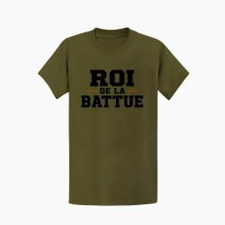 T-shirt Chasse Roi de la battue Orange Kaki / Noir et orange