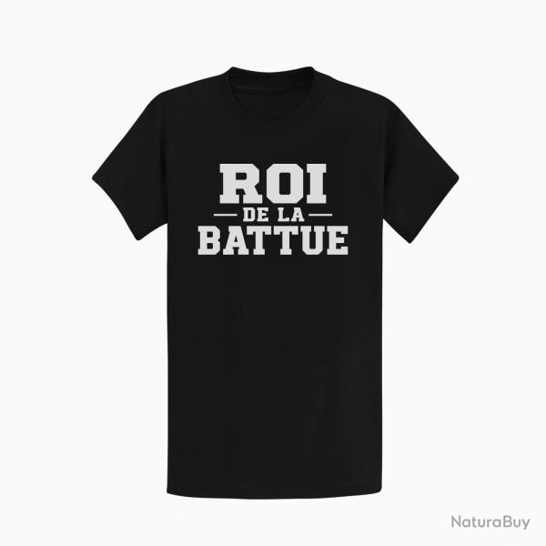 T-shirt Chasse Roi de la battue Orange Noir