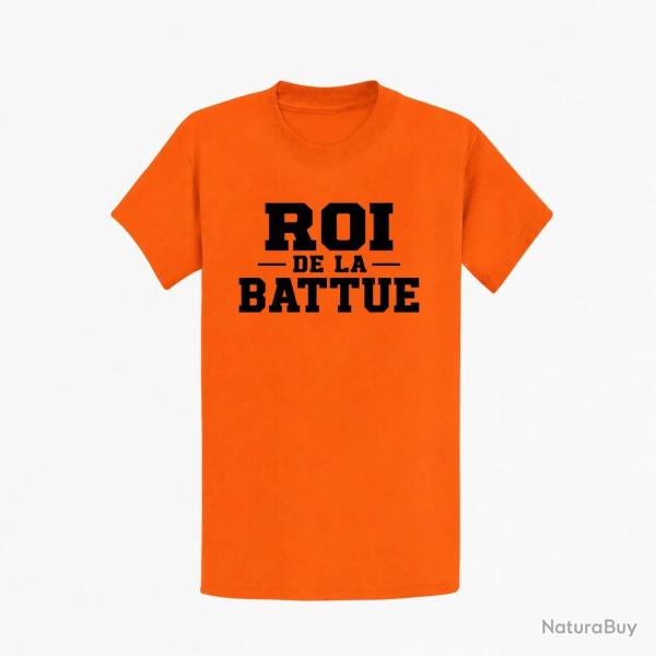T-shirt Chasse Roi de la battue Orange Orange