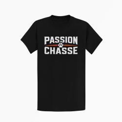 T-shirt Chasse Passion chasse Empreinte orange Noir / Orange