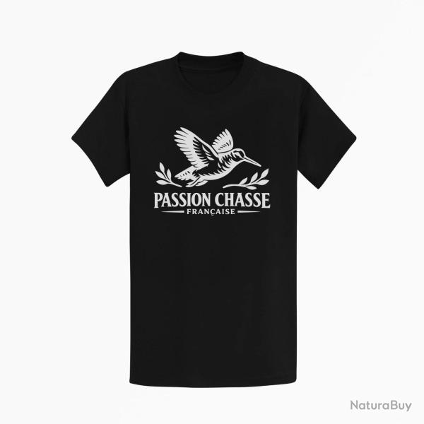 T-shirt Chasse Passion chasse fran�aise B�casse Noir