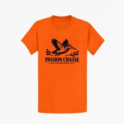 T-shirt Chasse Passion chasse fran&ccedil;aise B&eacute;casse Orange