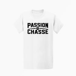 T-shirt Chasse Passion chasse Empreinte classique Blanc