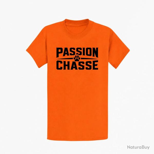T-shirt Chasse Passion chasse Empreinte classique Orange