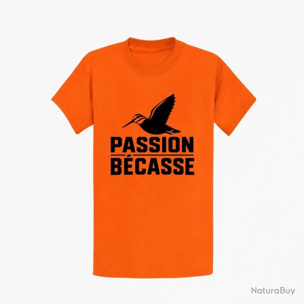 T-shirt Chasse Passion b�casse Oiseau en vol Orange
