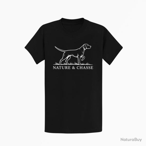 T-shirt Chasse Nature et chasse Chien d'arr�t Noir