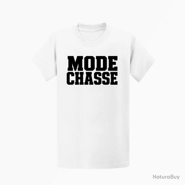 T-shirt Chasse Mode chasse Typographie orange Blanc