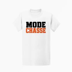 T-shirt Chasse Mode chasse Typographie orange Blanc / Orange