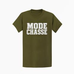 T-shirt Chasse Mode chasse Typographie orange Kaki / Blanc