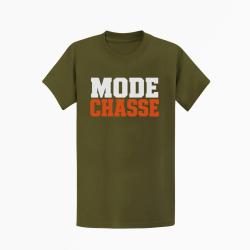 T-shirt Chasse Mode chasse Typographie orange Kaki / Blanc et orange