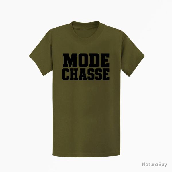 T-shirt Chasse Mode chasse Typographie orange Kaki / Noir