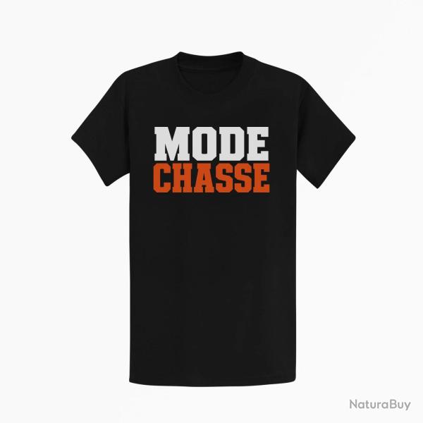 T-shirt Chasse Mode chasse Typographie orange Noir / Orange